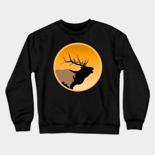 Bugling Elk at Sunset Crewneck Sweatshirt